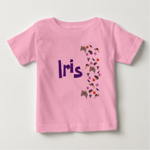 Camiseta Para Bebê Iris, Girls Name With Australian Wildlife,