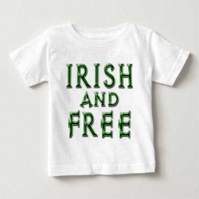 Camiseta Para Bebê IRISH e GRATUITO para Ruas. (Frente)