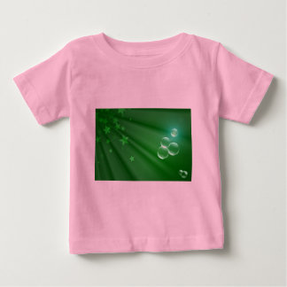 Camiseta Para Bebê Irlanda - Padrão Verde Arte Paz Destino de Amor