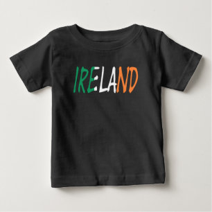 Camiseta Para Bebê Irlanda sobre a bandeira irlandesa Baby Jersey T c