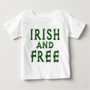 Camiseta Para Bebê IRLANDÊS e LIVRE para o dia de St Patrick