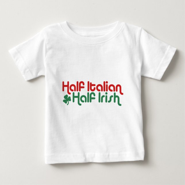 Camiseta Para Bebê Irlandês italiano (Frente)