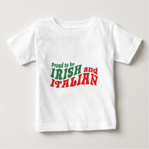 Camiseta Para Bebê Irlandês italiano
