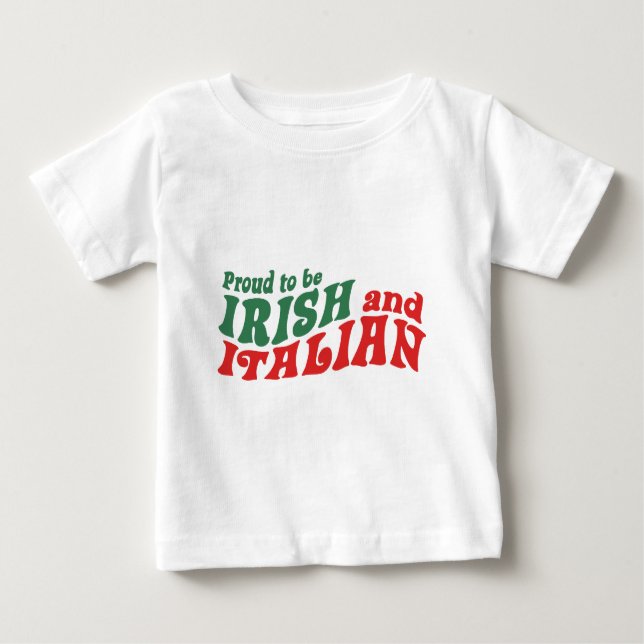 Camiseta Para Bebê Irlandês italiano (Frente)