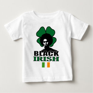 Camiseta Para Bebê Irlandês preto