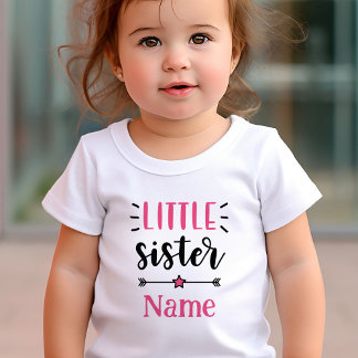 Camiseta Para Bebê Irmã Bela Personalizada