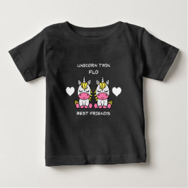 Camiseta Para Bebê Irmã Gêmea Unicorn