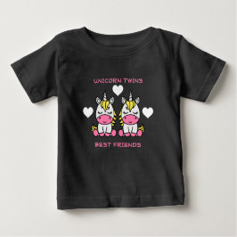 Camiseta Para Bebê Irmã Gêmea Unicórnio