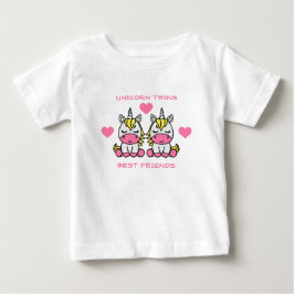 Camiseta Para Bebê Irmã Gêmea Unicórnio