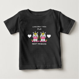 Camiseta Para Bebê Irmã Gêmea Unicórnio