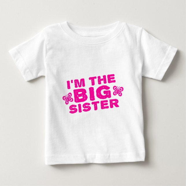 Camiseta Para Bebê Irmã Grande (Frente)