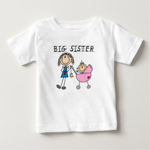Camiseta Para Bebê Irmã Grande com t-shirts e presentes