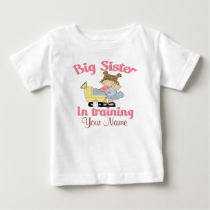 Camiseta Para Bebê Irmã Grande No Treinamento De T-shirt Personalizad