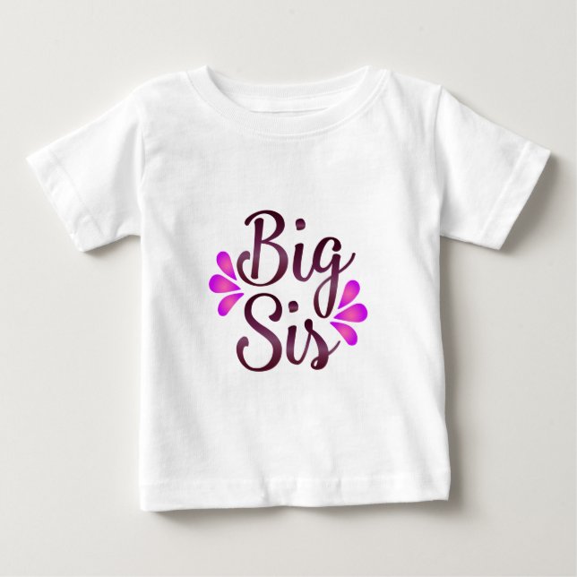 Camiseta Para Bebê Irmã Mais Velha (Frente)