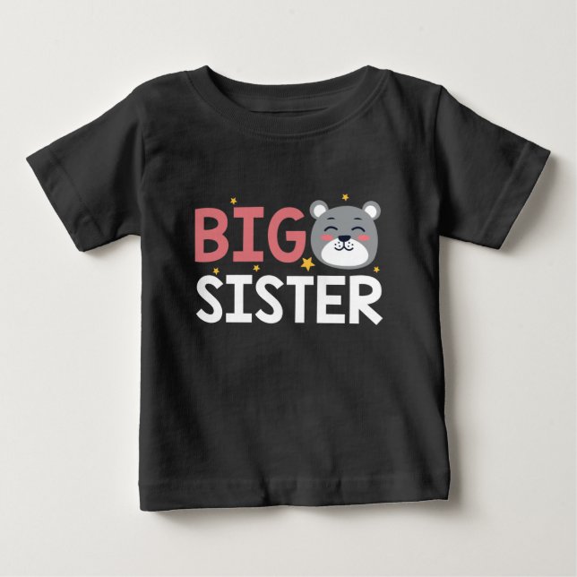 Camiseta Para Bebê Irmã Mais Velha (Frente)