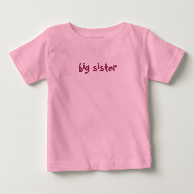 Camiseta Para Bebê irmã mais velha (Frente)