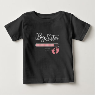 Camiseta Para Bebê Irmã Mais Velha 2025 Anúncio de Gravidez Em Breve