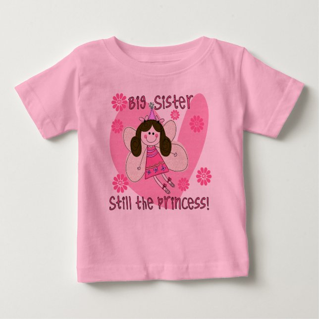 Camiseta Para Bebê Irmã Mais Velha Ainda o Bodysuit Princesa Tutu (Frente)