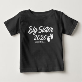 Camiseta Para Bebê Irmã Mais Velha Carregando Anúncio de Bebê 2026 Ir