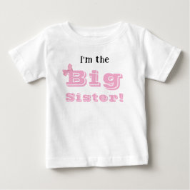 Camiseta Para Bebê Irmã Mais Velha com Idade