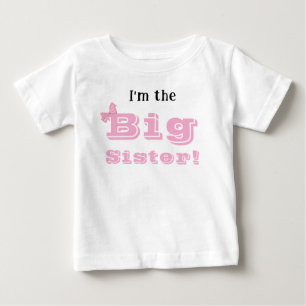 Camiseta Para Bebê Irmã Mais Velha com Idade