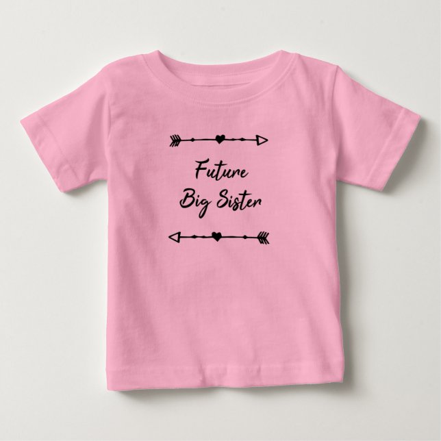 Camiseta Para Bebê Irmã mais velha do futuro (Frente)
