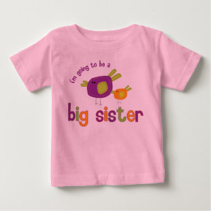 Camiseta Para Bebê irmã mais velha do pássaro