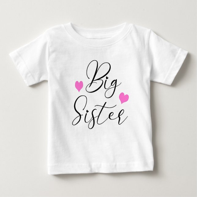 Camiseta Para Bebê Irmã Mais Velha Fofa       (Frente)