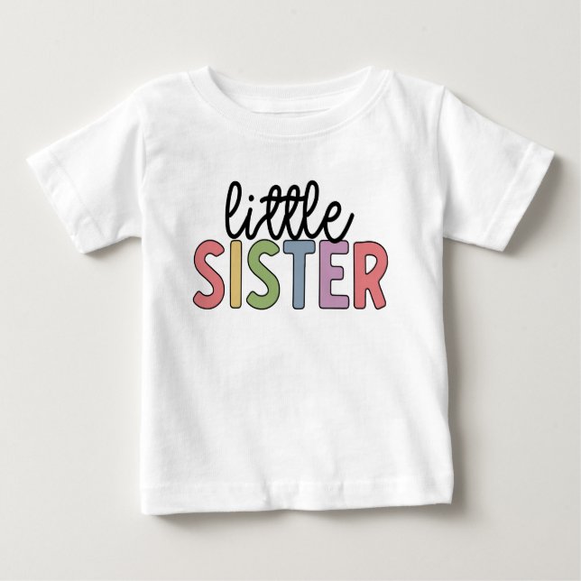 Camiseta Para Bebê Irmã Menina Corta Cortando Irmãos (Frente)