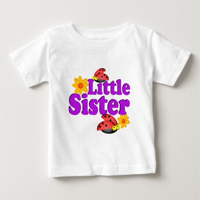 Camiseta Para Bebê Irmã Menina Ladybug (Frente)