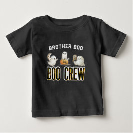 Camiseta Para Bebê Irmão Boo Tripulação Halloween Personalizado