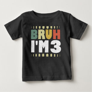 Camiseta Para Bebê Irmão, eu estou 3 Aniversário de 3 anos Engraçadin