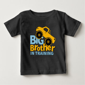 Camiseta Para Bebê Irmão Grande do Menino em Treinamento, Anúncio do