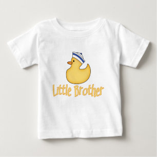 Camiseta Para Bebê Irmão mais novo amarelo do pato