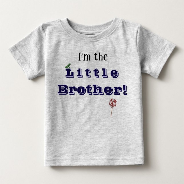 Camiseta Para Bebê Irmão Mais Novo com Idade (Criador carregado)