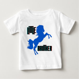 Camiseta Para Bebê Irmão Mais Novo Criando Cavalos