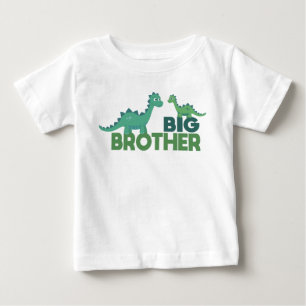 Camiseta Para Bebê Irmão mais velho dinossauro desenho animado animal