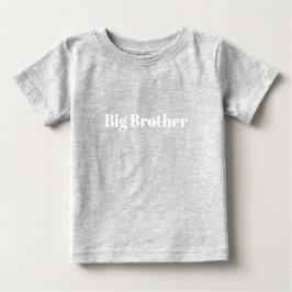 Camiseta Para Bebê Irmão Mais Velho texto branco nome personalizado f