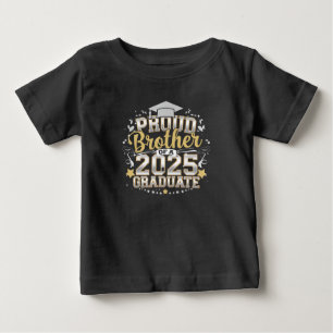 Camiseta Para Bebê Irmão Orgulhoso De Um Graduado Em 2025 Graduação
