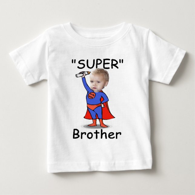 Camiseta Para Bebê Irmão super Charley (Frente)