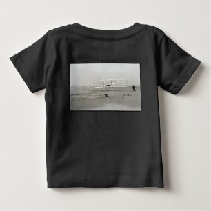 Camiseta Para Bebê Irmãos Wright Flyer Primeiro Vôo Avião Aviação