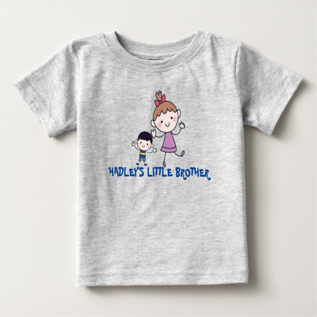 Camiseta Para Bebê irmãozinho irmã mais velha combinando com irmãos (Frente)