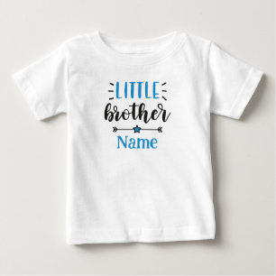 Camiseta Para Bebê Irmãozinho Nome Personalizado Fofo