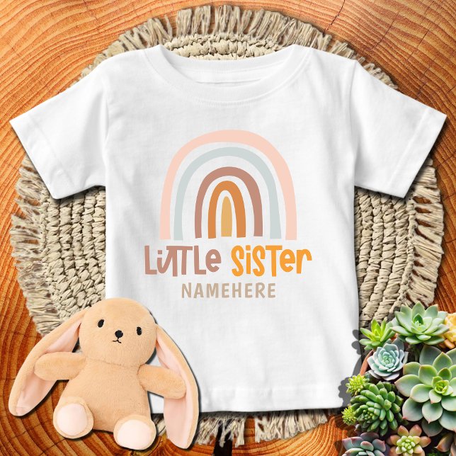 Camiseta Para Bebê Irmãzinha Personalizada (Criador carregado)