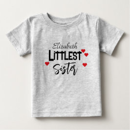 Camiseta Para Bebê Irmãzinha personalizada e fofa