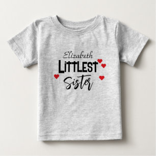 Camiseta Para Bebê Irmãzinha personalizada e fofa