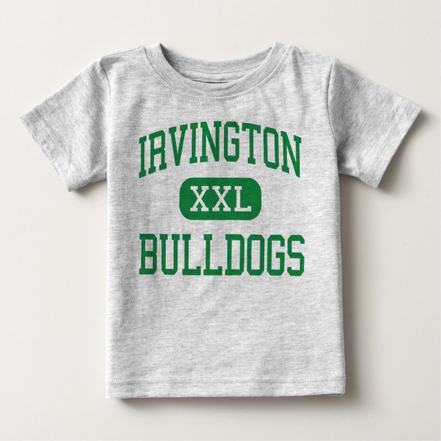 Camiseta Para Bebê Irvington - buldogues - alto - Irvington New York (Frente)