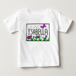 Camiseta Para Bebê Isabella Nome Feminino, Arte Caprichosa