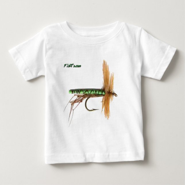 Camiseta Para Bebê Iscas artificiais dos peixes por FishTs (Frente)