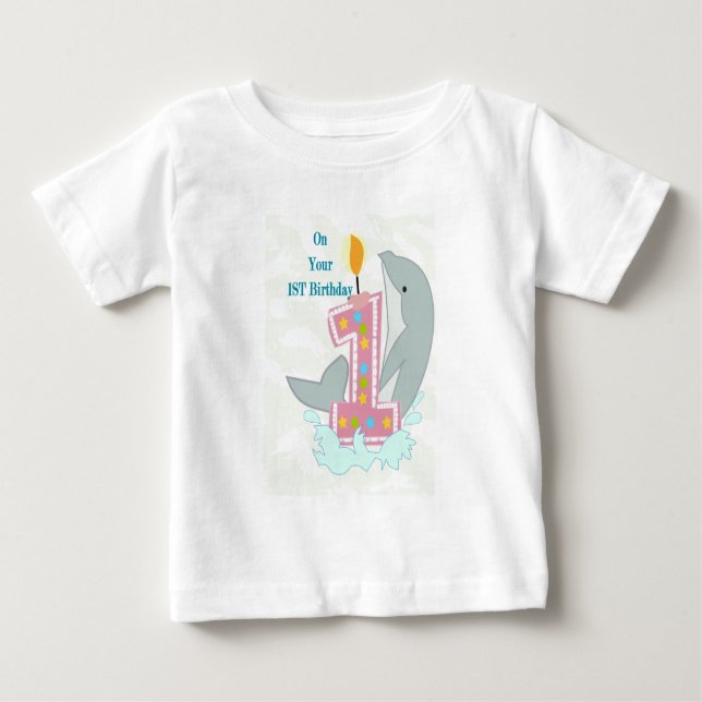 Camiseta Para Bebê Ist Birthday Baby T-Shirt (Frente)